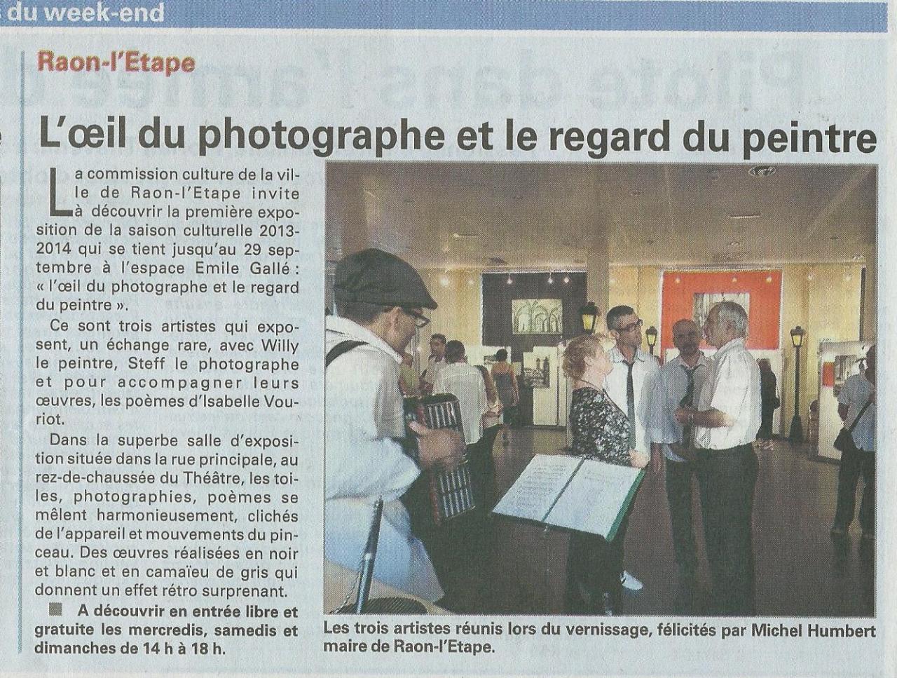 Expo Raon Vosges Matin le 13 septembre Vosges Loisirs - Copie (2)